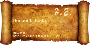 Herbert Edda névjegykártya